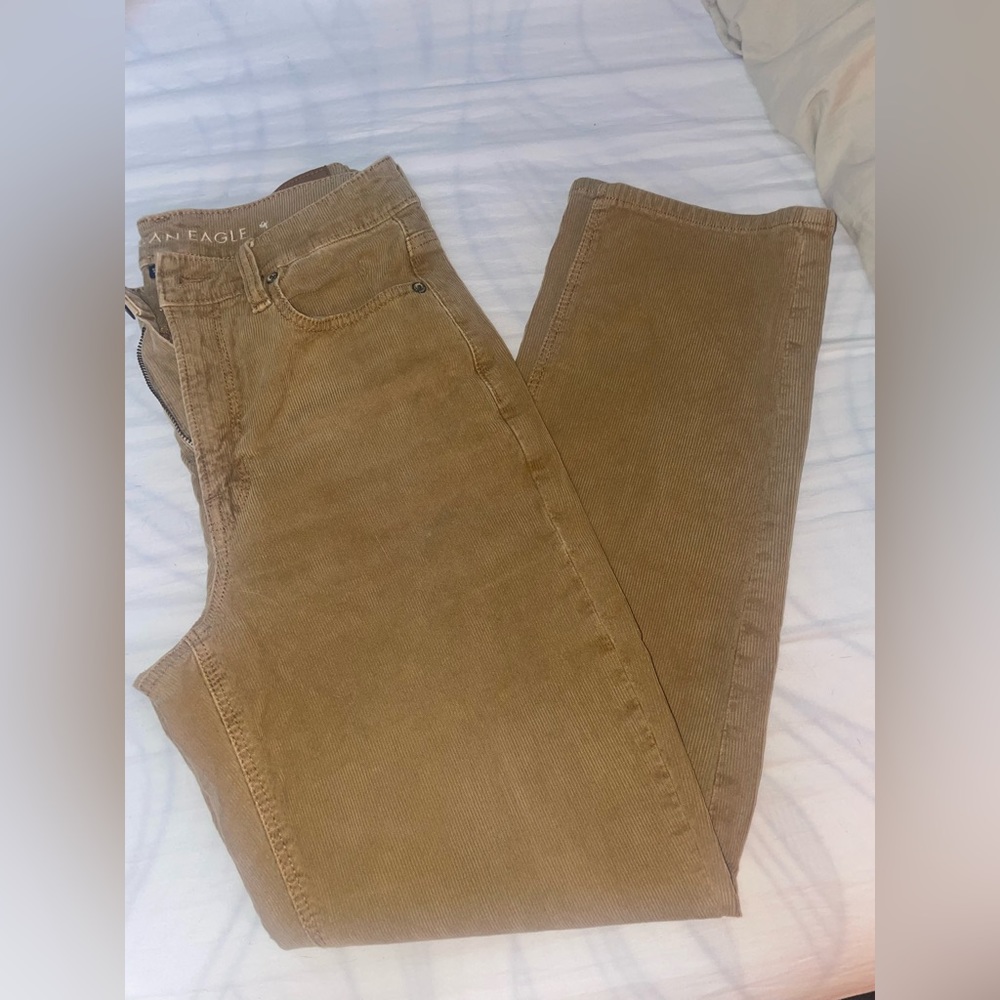 Corduroy straight leg pants